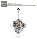 GobekUsa Glass Globe LED Chandelier Pendant Light for Nordic Luxury Living Room