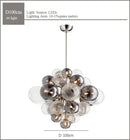 GobekUsa Glass Globe LED Chandelier Pendant Light for Nordic Luxury Living Room