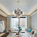GobekUsa Glass Globe LED Chandelier Pendant Light for Nordic Luxury Living Room