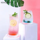 Modern ribbed sail-shaped glass cups dining room tumblers by Decorbites