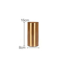 GobekUsa Gold Plated Cylinder Vase Desk Decor - Minimalist Modern Home Decor & Flower Arrangement