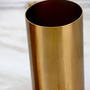 GobekUsa Gold Plated Cylinder Vase Desk Decor - Minimalist Modern Home Decor & Flower Arrangement