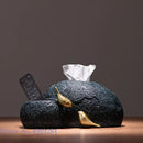 GobekUsa Golden Bird Resin Tissue Box Ashtray Desktop Organizer Storage Box