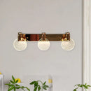 GobekUsa Gold LED Beveled Crystal Circle Wall Vanity Light for Minimalist Bathroom Makeup Lighting