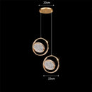 GobekUsa Gold Acrylic LED Chandelier Pendant Light for Modern Nordic Home Decor