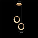 GobekUsa Gold Acrylic LED Chandelier Pendant Light for Modern Nordic Home Decor