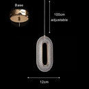 GobekUsa Gold Acrylic LED Chandelier Pendant Light for Modern Nordic Home Decor