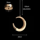 GobekUsa Gold Acrylic LED Chandelier Pendant Light for Modern Nordic Home Decor