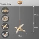 GobekUsa Gold Acrylic LED Chandelier Pendant Light for Modern Nordic Home Decor