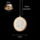 GobekUsa Gold Acrylic LED Chandelier Pendant Light for Modern Nordic Home Decor