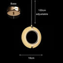 GobekUsa Gold Acrylic LED Chandelier Pendant Light for Modern Nordic Home Decor