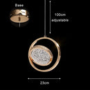 GobekUsa Gold Acrylic LED Chandelier Pendant Light for Modern Nordic Home Decor
