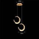 GobekUsa Gold Acrylic LED Chandelier Pendant Light for Modern Nordic Home Decor