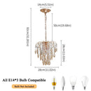 GobekUsa Crystal Led Pendant Light Modern Chandelier Ceiling Lamp for Living Room