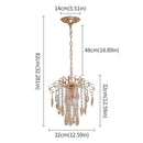 GobekUsa Crystal Led Pendant Light Modern Chandelier Ceiling Lamp for Living Room