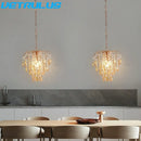 GobekUsa Crystal Led Pendant Light Modern Chandelier Ceiling Lamp for Living Room