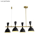 GobekUsa Modern 4-Light Funnel Ceiling Pendant, Metal Island Lighting for Dining Room