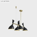 GobekUsa Modern 4-Light Funnel Ceiling Pendant, Metal Island Lighting for Dining Room