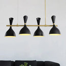 GobekUsa Modern 4-Light Funnel Ceiling Pendant, Metal Island Lighting for Dining Room