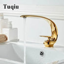 GobekUsa Basin Faucet: Rose Gold/Black/Gold Bathroom Sink Mixer Tap made of Brass