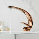 GobekUsa Basin Faucet: Rose Gold/Black/Gold Bathroom Sink Mixer Tap made of Brass