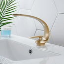 GobekUsa Basin Faucet: Rose Gold/Black/Gold Bathroom Sink Mixer Tap made of Brass