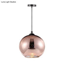 GobekUsa Copper Sphere Pendant Light - Modern 1 Head - 8"/12" Wide - Mirror Glass - Hanging Lamp Kit for Bar