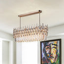 GobekUsa Modern Gold Island Lighting with Crystal Tiers and 10 Lights