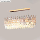 GobekUsa Modern Gold Island Lighting with Crystal Tiers and 10 Lights