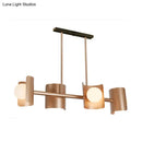 GobekUsa Molecule Dining Room Pendant Light: Traditional Metal 4-Light Rose Gold Hanging Lamp