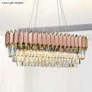 GobekUsa Traditional Gold Oval Crystal Chandelier - 8 Head Dining Room Light Fixture