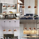 GobekUsa Rose Gold Pendant Lights Metal Hanging Fixtures for Dining Room Island Bar Decor