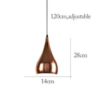 GobekUsa Rose Gold Pendant Lights Metal Hanging Fixtures for Dining Room Island Bar Decor