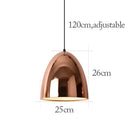 GobekUsa Rose Gold Pendant Lights Metal Hanging Fixtures for Dining Room Island Bar Decor