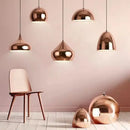 GobekUsa Rose Gold Pendant Lights Metal Hanging Fixtures for Dining Room Island Bar Decor