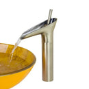 GobekUsa Golden Waterfall Bathroom Faucet Mixer Tap Tall Sink Deck Mounted