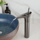 GobekUsa Golden Waterfall Bathroom Faucet Mixer Tap Tall Sink Deck Mounted