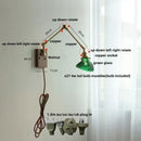 GobekUsa Brass LED Wall Light Fixture Rotatable Glass Stair Lamp