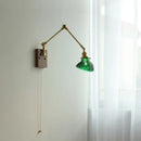 GobekUsa Brass LED Wall Light Fixture Rotatable Glass Stair Lamp
