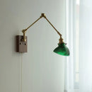 GobekUsa Brass LED Wall Light Fixture Rotatable Glass Stair Lamp