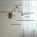 GobekUsa Brass LED Wall Light Fixture Rotatable Glass Stair Lamp