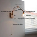 GobekUsa Brass LED Wall Light Fixture Rotatable Glass Stair Lamp