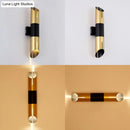 GobekUsa Modern Rotatable Cylinder Wall Sconce with Integrated LED Golden Lighting