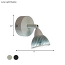 GobekUsa Modern Rotatable Domed Wall Sconce Light - Metal LED Wall Lamp in Black/White with Switch, Warm/White Light Options
