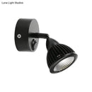 GobekUsa Modern Rotatable Domed Wall Sconce Light - Metal LED Wall Lamp in Black/White with Switch, Warm/White Light Options