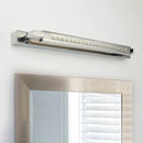 GobekUsa Modern Rotatable Stainless Steel LED Vanity Sconce Light - 18.5"/24" - Chrome, Warm/White Lighting