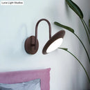 GobekUsa Modern Rotatable Urn Wall Sconce Lamp in Metallic White/Coffee with LED Lighting and Gooseneck Arm for Bedroom