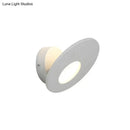 GobekUsa Minimalist Round Acrylic Wall Sconce with Integrated LED for Bedroom - Black/White