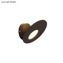 GobekUsa Minimalist Round Acrylic Wall Sconce with Integrated LED for Bedroom - Black/White