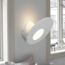 GobekUsa Minimalist Round Acrylic Wall Sconce with Integrated LED for Bedroom - Black/White